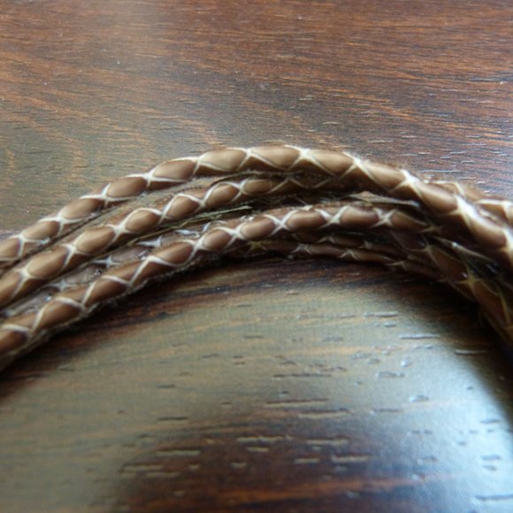 Brown leather rope headband - Picture 2 of 2